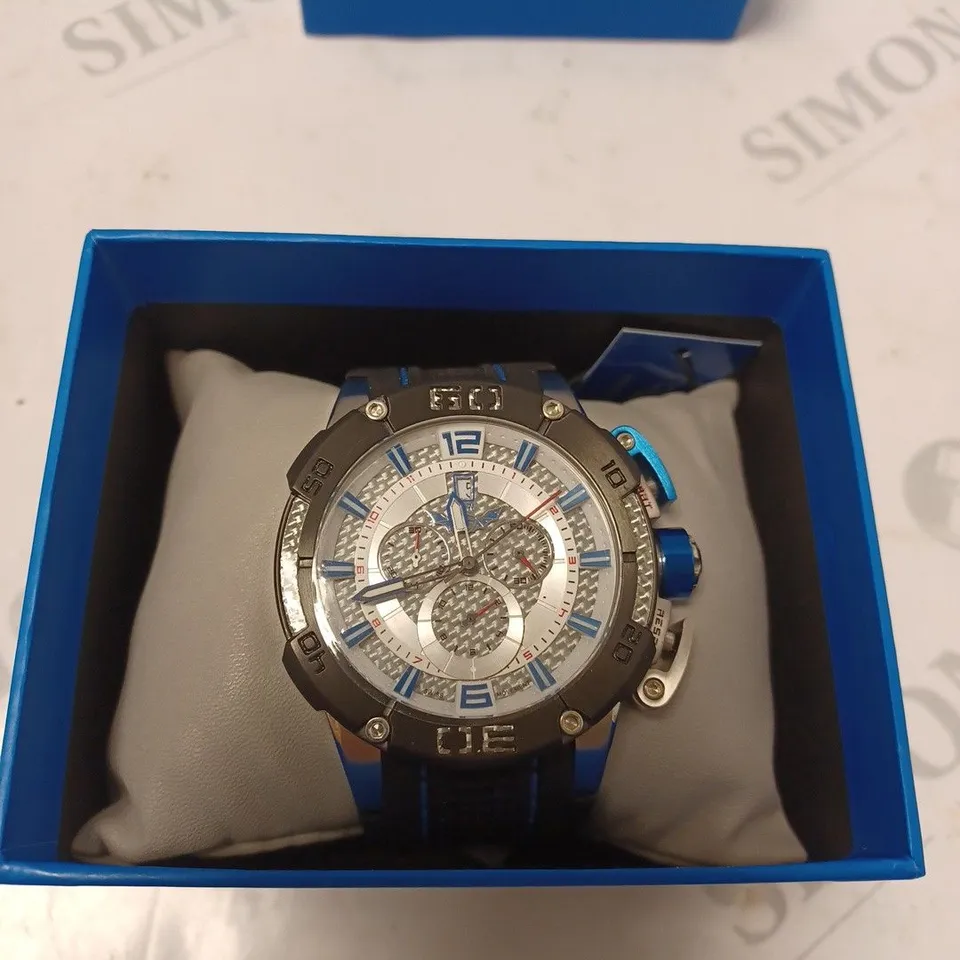 ISW SPORT CARBON FIBER CHRONOGRAPH RUBBER STRAP WRISTWATCH 