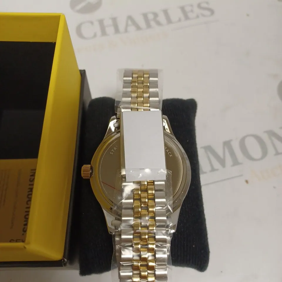 BOXED SEKONDA GOLD AND SILVER WOMENS CIRCULAR WATCH 