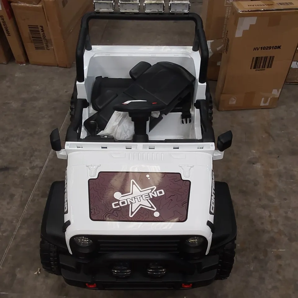 COSTWAY 12V KIDS ELECTRIC RIDE ON TRUCK, BATTERY POWERED OFF-ROAD CAR WITH REMOTE CONTROL - WHITE