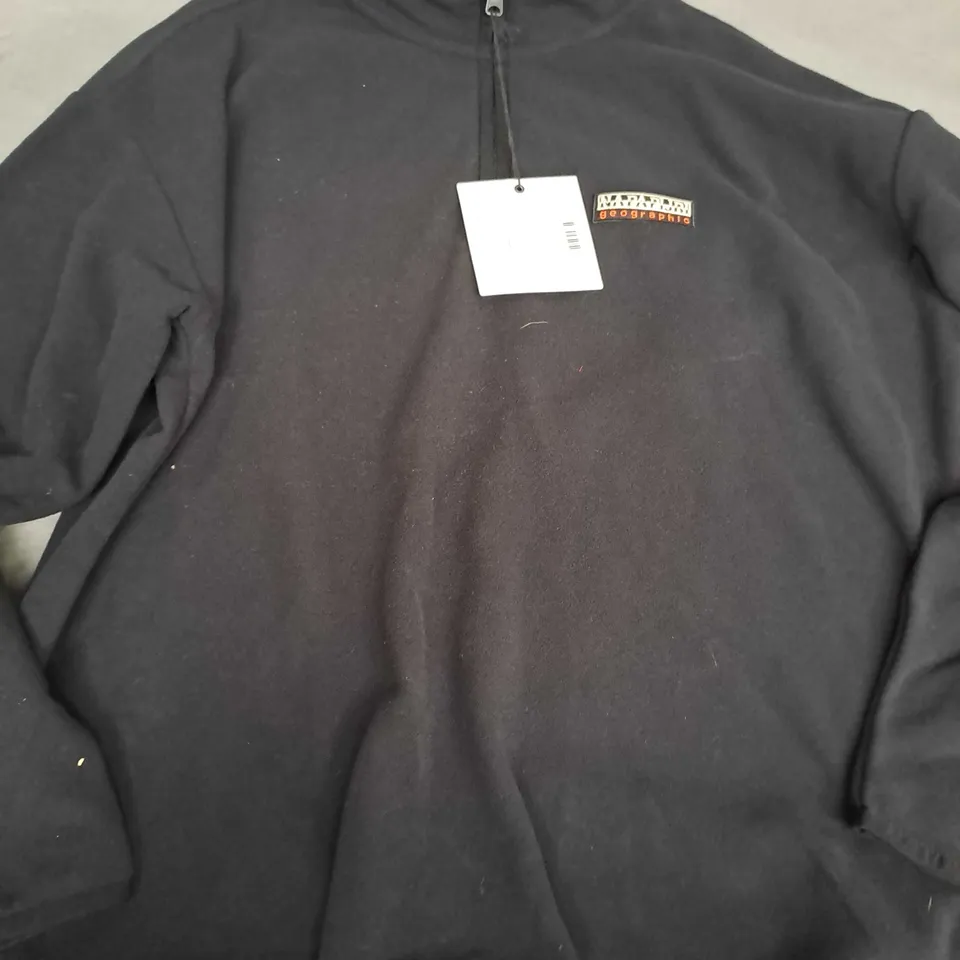 NAPAJIRI QUARTER ZIP FLEECEIN BLACK - LARGE