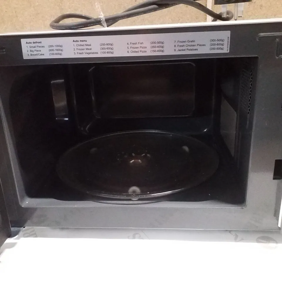 BOXED 20L COMPACT MICROWAVE OVEN WITH GRILL - SILVER