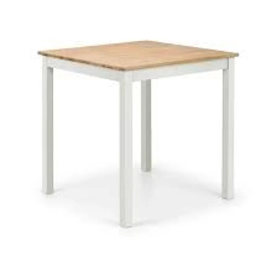 BOXED JULIAN BOWEN COXMOOR SQUARE DINING TABLE - IVORY & OAK (1 BOX)