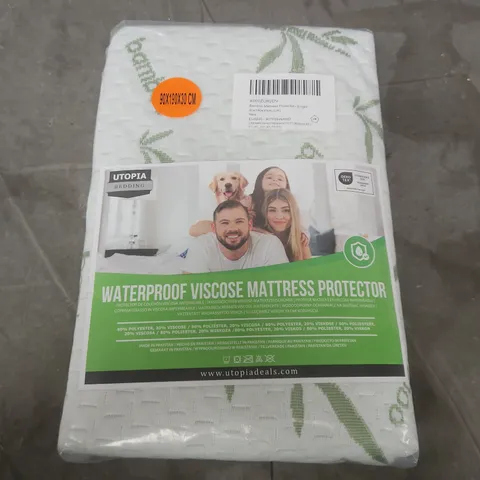 UTOPIA BEDDING WATERPROOF VISCOSE MATTRESS PROTECTOR - SINGLE