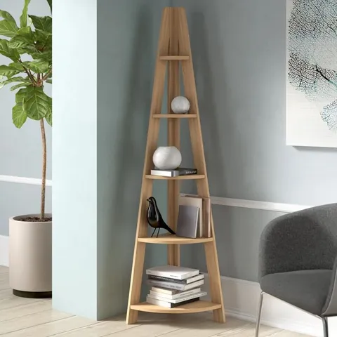 BOXED YARELI CORNER BOOKCASE OAK