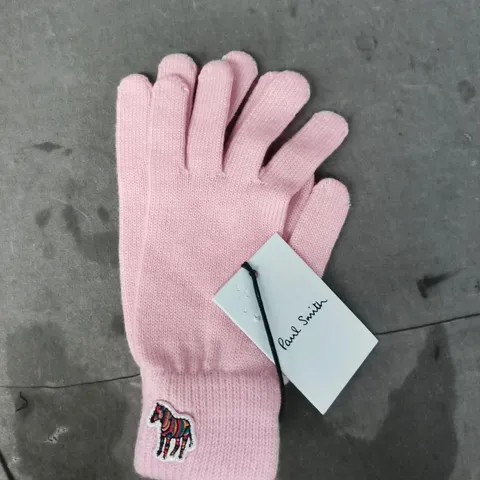 PAUL SMITH WOOL GLOVES IN PINK