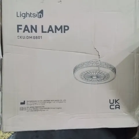 BOXED LIGHTS IN FAN LAMP