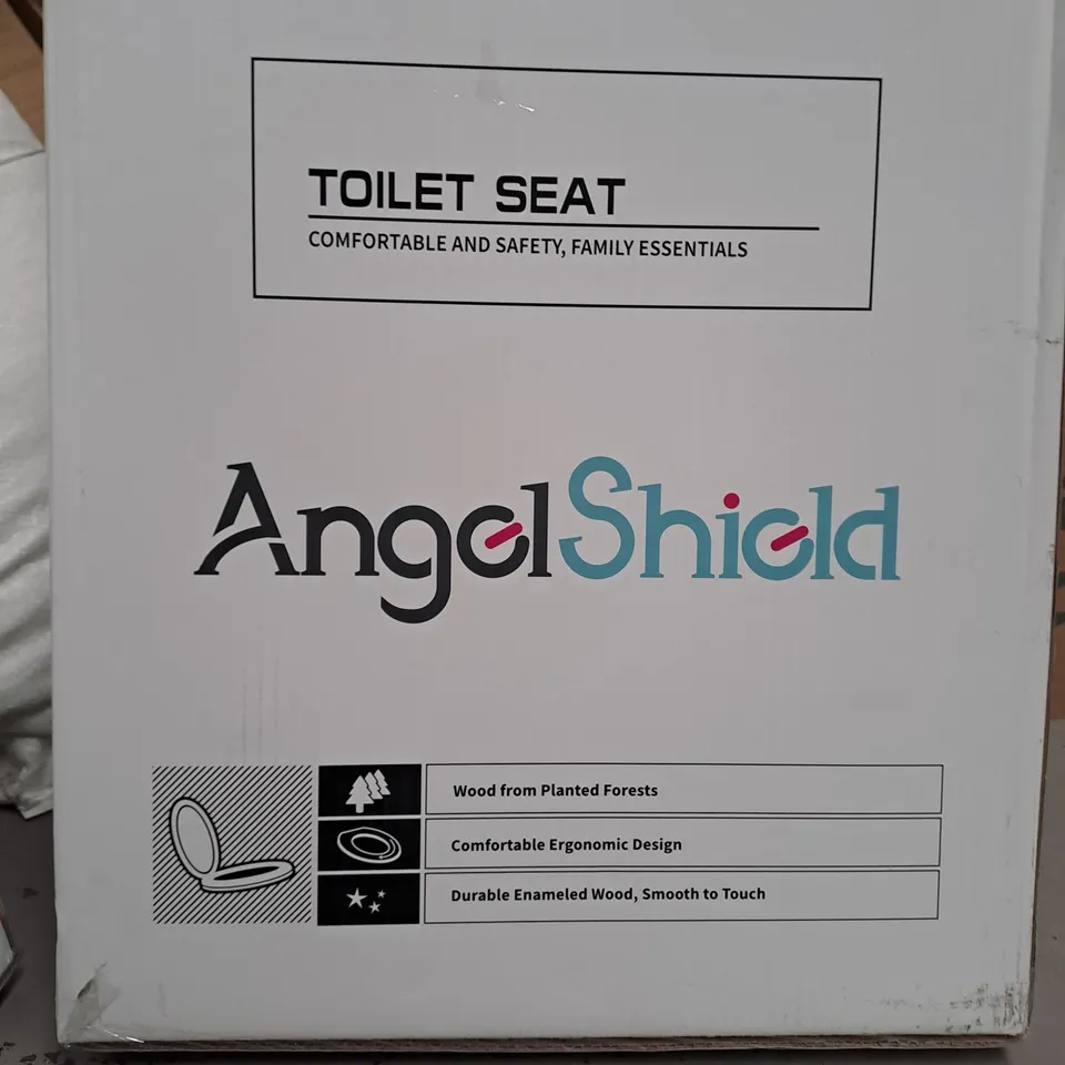 ANGEL SHIELD WOODEN TOILET SEAT