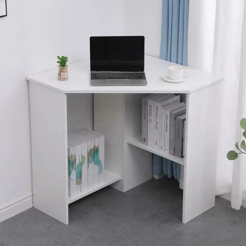 BOXED ZYTAVIOUS 72CM W CORNER COMPUTER DESK, GREY (1 BOX)