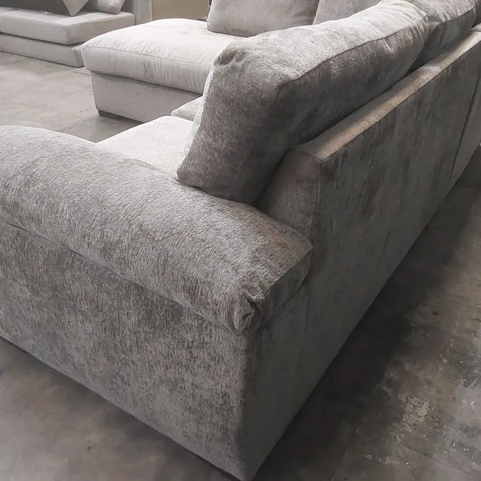 DESIGNER FABRIC UPHOLSTERED CORNER SOFA 