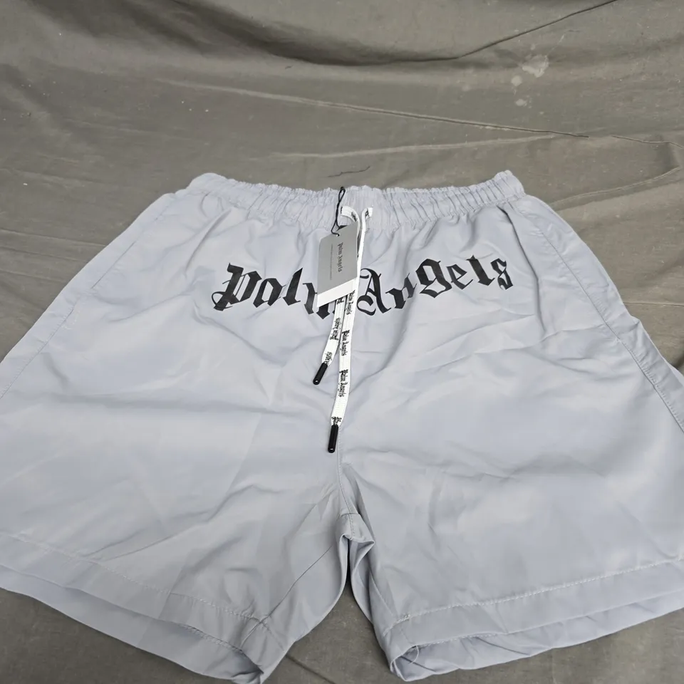 PALM ANGELS GREY SWIM SHORTS SIZE L