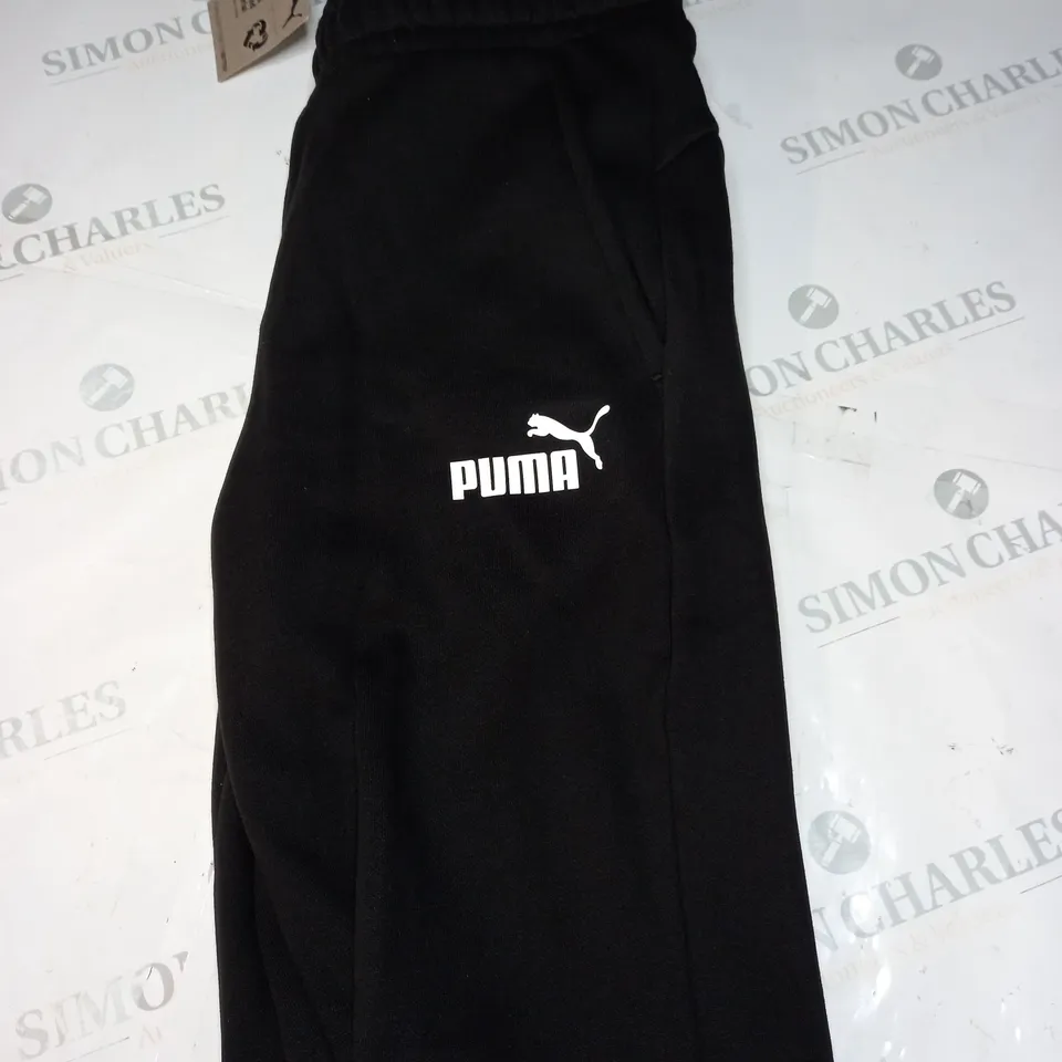 PUMA LOGO FLEECED TRACKSUIT BOTTOMS SIZE S