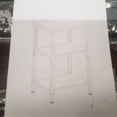 BOXED END TABLE RUGGED BROWN