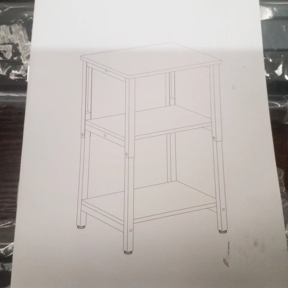 BOXED END TABLE RUGGED BROWN