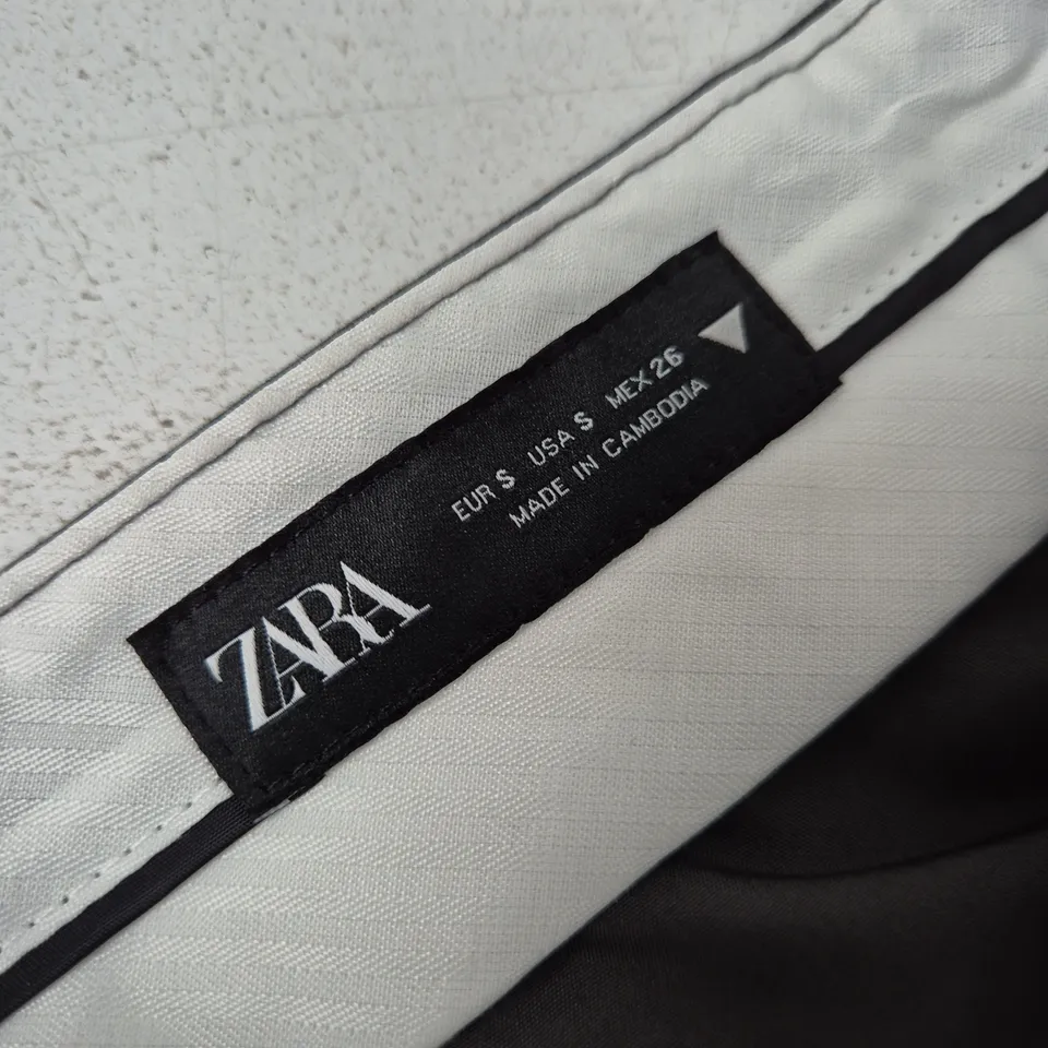 ZARA GREY TAILORED TROUSERS – EU S / USA S / MEX 26 – MADE IN CAMBODIA