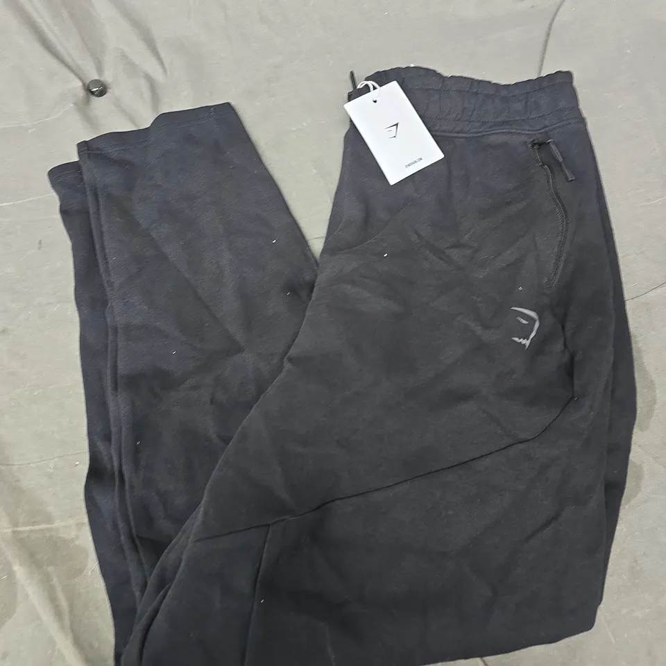 GYMSHARK INTERLOCK TECH JOGGERS IN BLACK - LARGE
