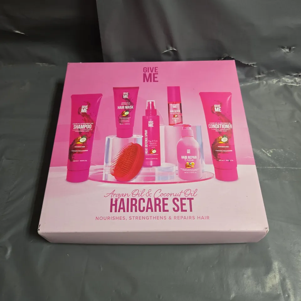 BOXED GIVE ME ARGAN OIL & COCONUT OIL HAIRCARE SET
