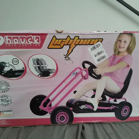 HAUCK LIGHTNING GO KART PINK [COLLECTION ONLY]