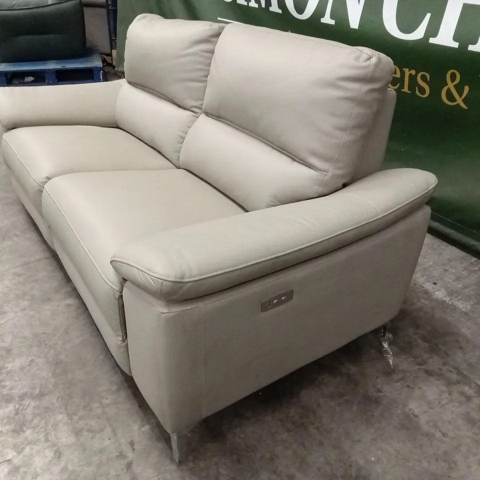 DESIGNER 3 SEATER LEATHER ELECTRIC RECLINER SOFA