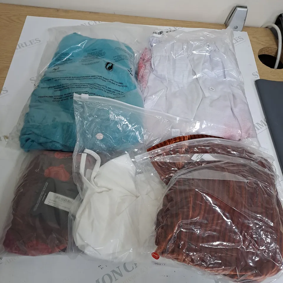 BOX OF ASSORTED CLOTHING ITEMS TOO INCLUDE JUMPERS, SHIRTS AND TROUSERS IN VARIOUS SIZES AND COLOURS   