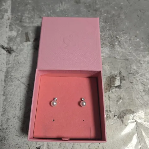 BOXED SWAROVSKI PEARL EARRINGS