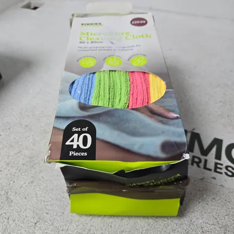 BOX OF APPROXIMATELY 20 ASSORTED HOUSEHOLD ITEMS INCLUDING MICROFIBRE CLEANING CLOTH , COSMETICS CASE AND ROLL OF FLOOR STICKER