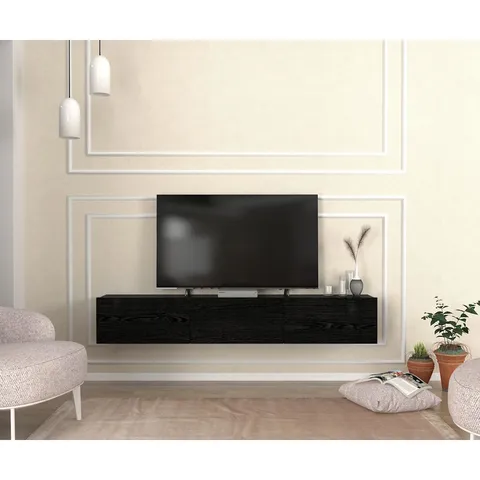 BOXED MELFRED TV STAND FOR TVS UP TO 78" - BLACK (1 BOX)