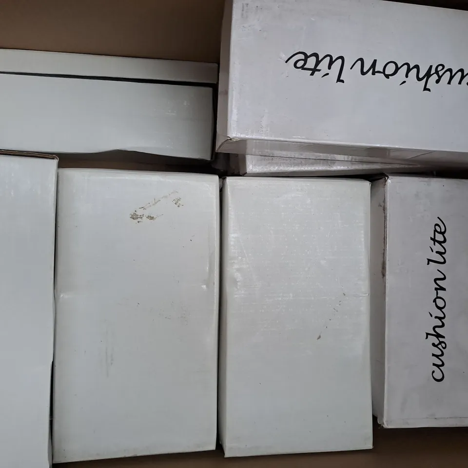 BOX OF APPROXIMATELY 10 ASSORTED PAIRS OF SHOES IN VARIOUS COLOURS, STYLES, AND SIZES
