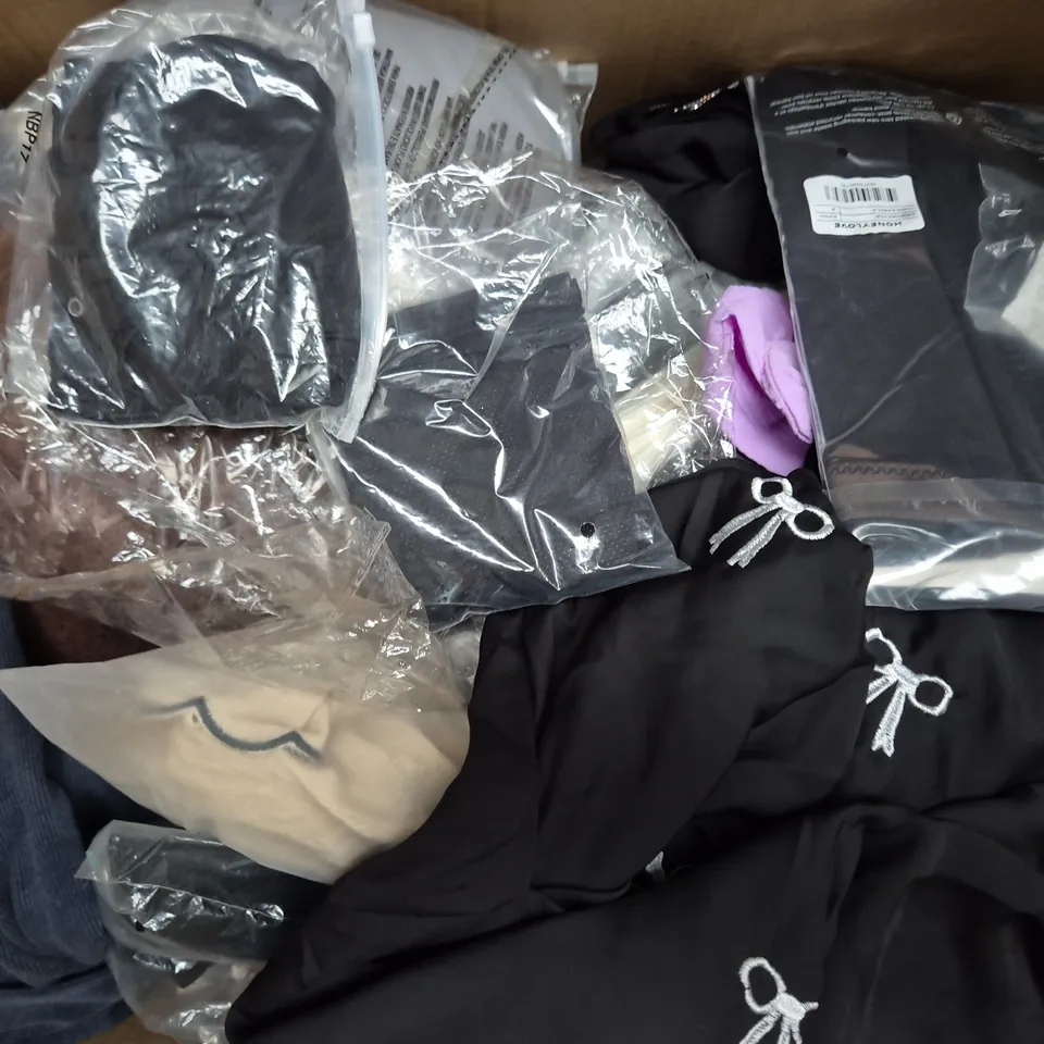 APPROXIMATELY 25 ASSORTED CLOTHING AND FASHION PRODUCTS IN VARIOUS STYLES AND SIZES - COLLECTION ONLY