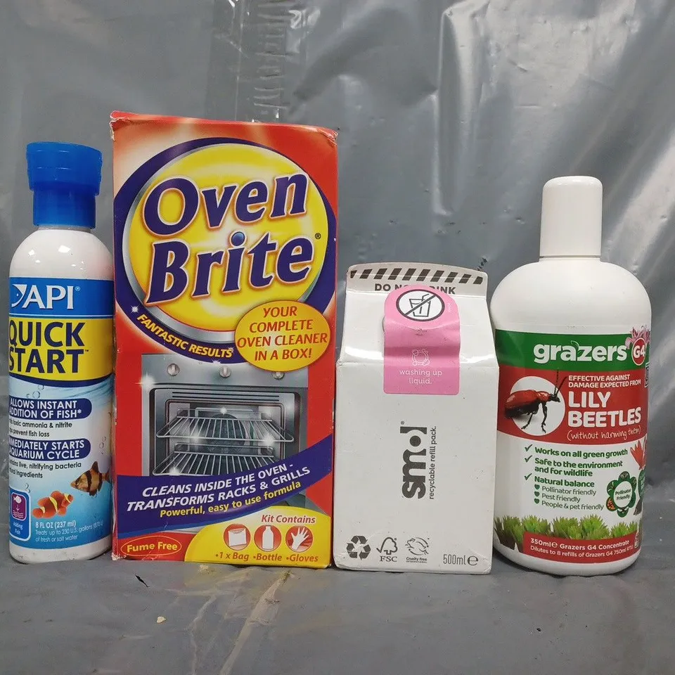 APPROXIMATELY 15 ASSORTED HOUSEHOLD ITEMS TO INCLUDE OVEN BRITE, WASHING UP LIQUID, ETC - COLLECTION ONLY