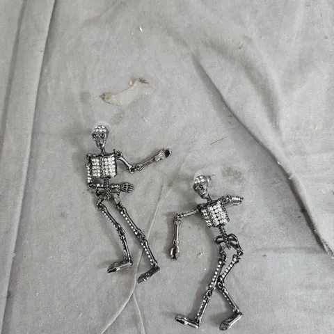BUTLER & WILSON SKELETON EARRINGS – CRYSTAL EMBELLISHED, PAIR (BOXED)