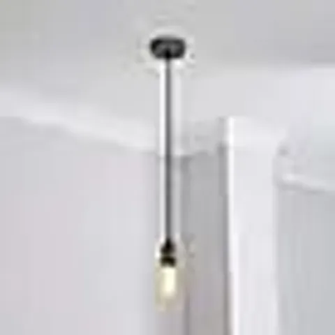 BOXED CHARLIE INDUSTRIAL ADJUSTABLE PENDANT FLEX CEILING LIGHT CABLE - PEWTER