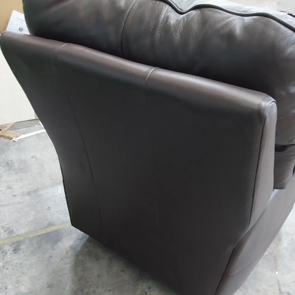 QUALITY BRITISH DESIGNER G PLAN HENLEY EASY CHAIR CAPRI CHOCOLATE LEATHER 