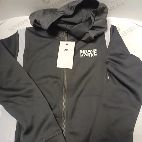NIKE SPORTS WEAR BLACK TRACKSUIT TOP - 7-8 