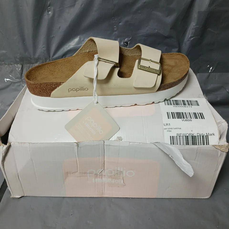 PAIR OF BIRKENSTOCK MAYARI LENB SHOES - SOFT PINK - 8 RRP £95