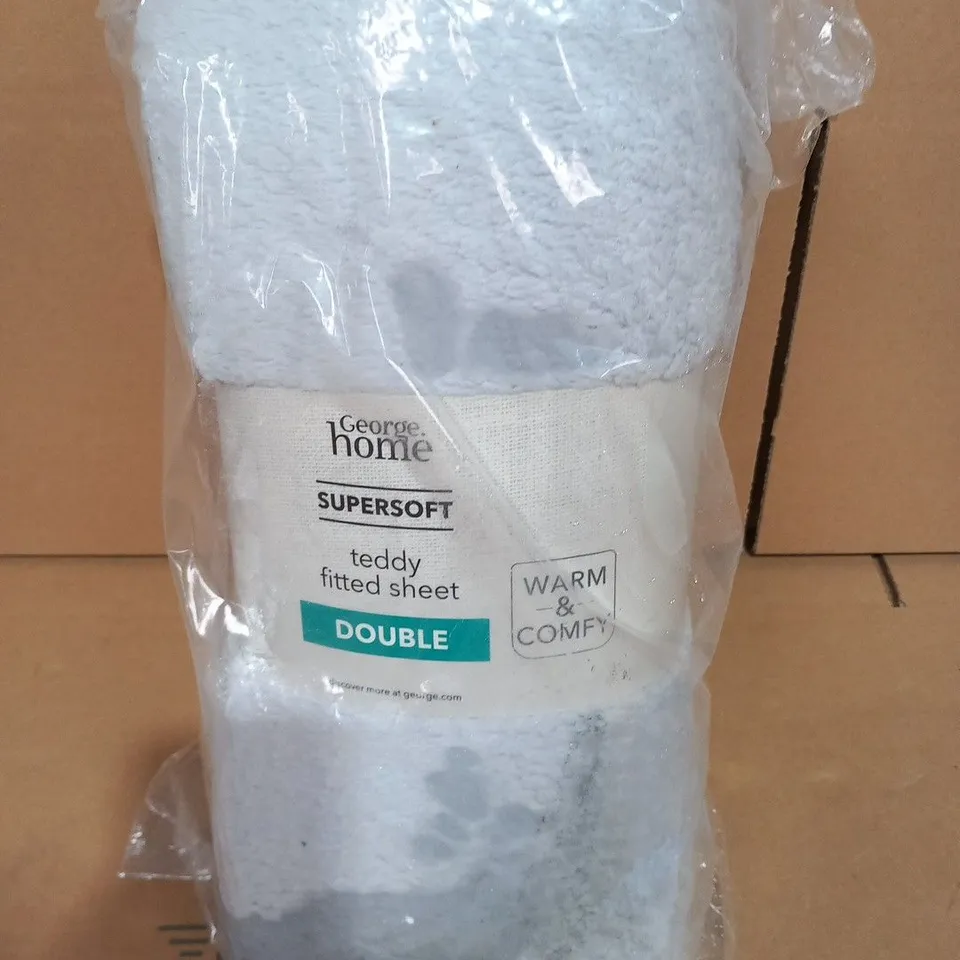 BAGGED HOME SU[ERSOFT TEDDY FITTED SHEET DOUBLE