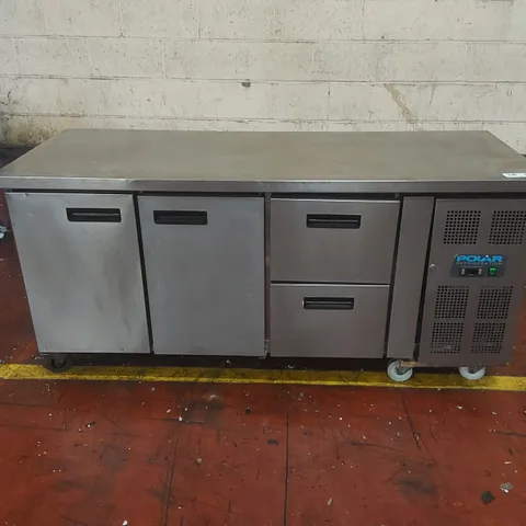 POLAR COMMERCIAL COUNTER FRIDGE 2 DRAW/2 DOOR - GD874