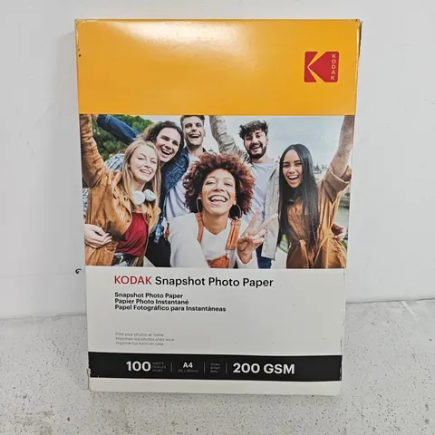 KODAK SNAPSHOT PHOTO PAPER – GLOSSY, 200 GSM, A4, 100 SHEETS
