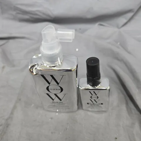 COLOR WOW HAIR CARE DUO – LARGE PUMP SPRAY BOTTLE + SMALL SPRAY BOTTLE OPENED NOT TESTED .