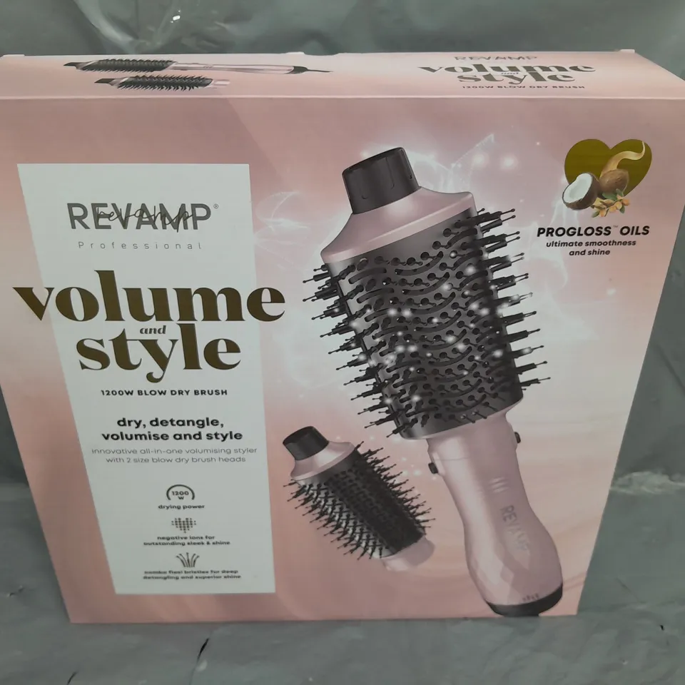 4 X BOXED REVAMP PROFESSIONAL VOLUME AND STYLE 1200W BLOW DRY BRUSH 