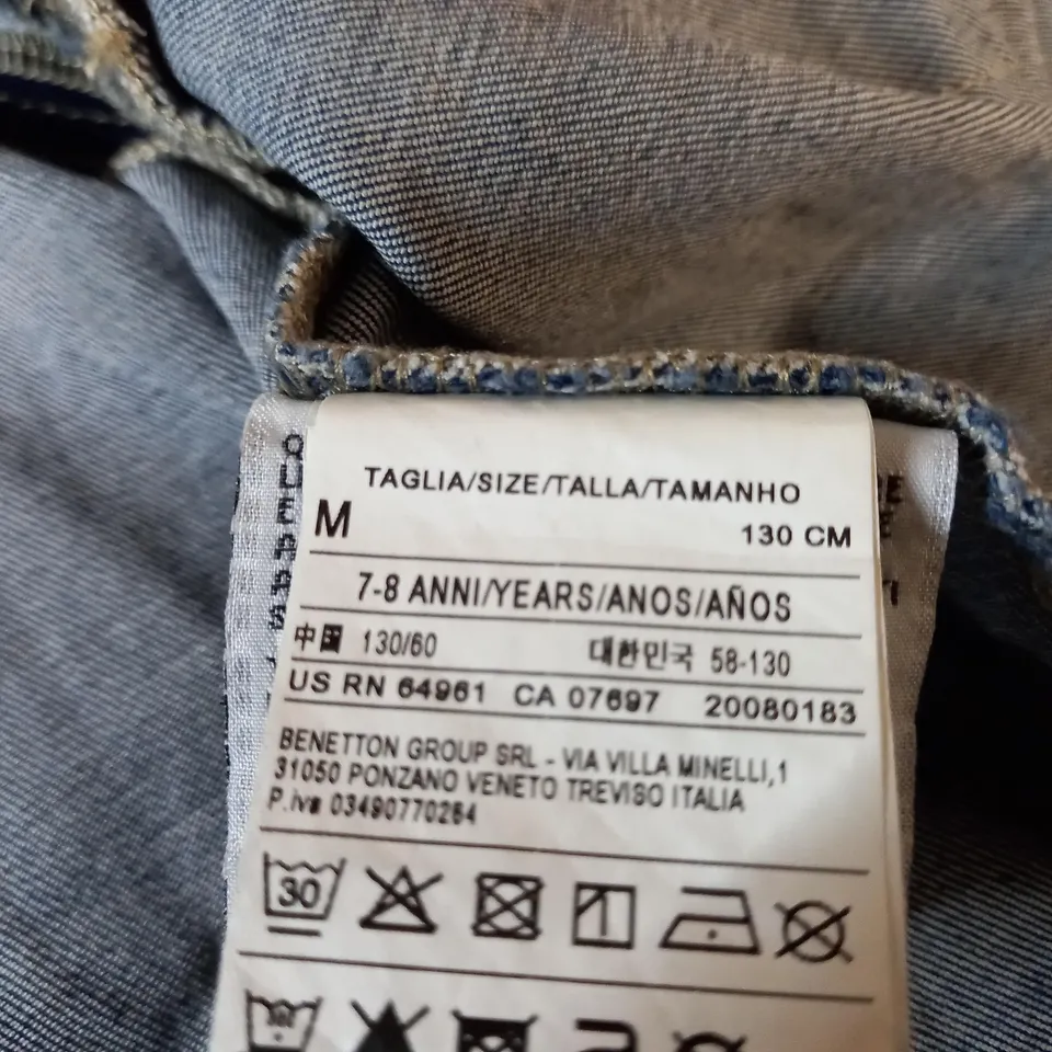 BENETTON JEANS DENIM JACKET - SIZE 7-8 YEARS