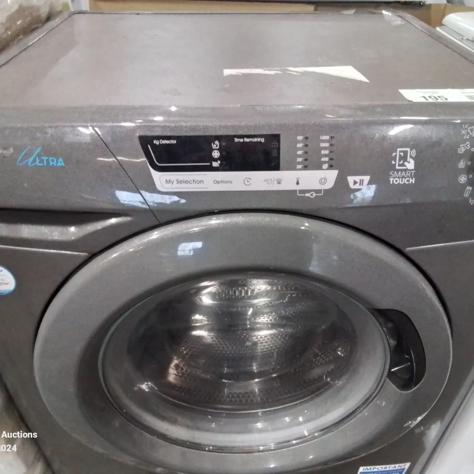 CANDY ULTRA HCU1492DGGE FREESTANDING WASHING MACHINE, 9KG LOAD, 1400 RPM, ANDROID APP ENABLED, ECO CYCLES, WATER&ENERGY AUTO SENSING, GRAPHITE [ENERGY CLASS D]