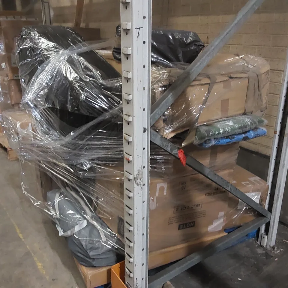 PALLET OF ASSORTED CONSUMER PRODUCTS/FURNITURE PARTS 