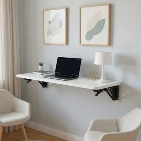 BOXED WALL MOUNTED FOLDING TABLE WITH IRON BRACKETS (1 BOX)