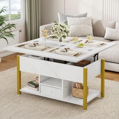 BOXED AFEEZ LIFT TOP COFFEE TABLE WITH STORAGE (1 BOX)