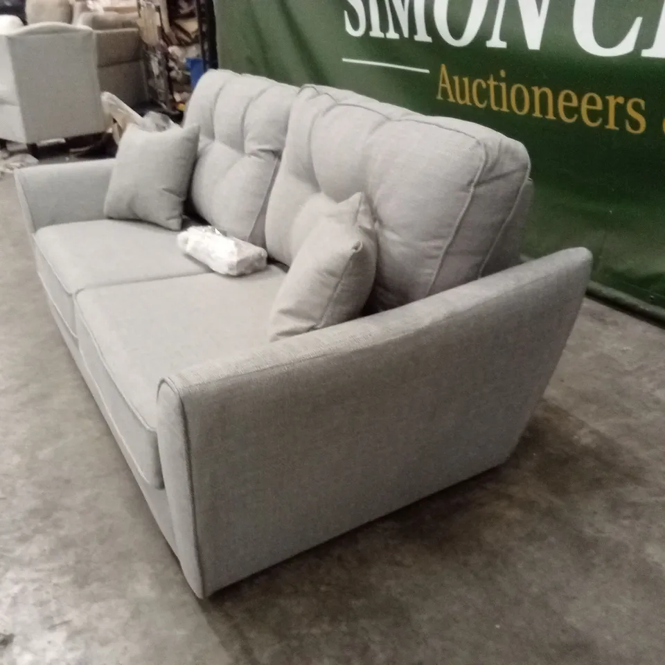 HALSTOW 2 SEATER FABRIC SOFA - SILVER RRP £729