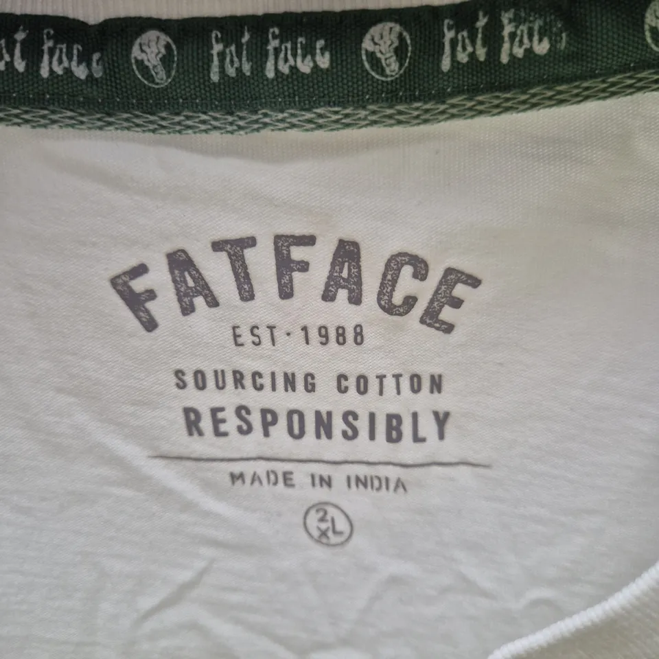 FATFACE WHITE COTTON T-SHIRT – UK SIZE 2XL