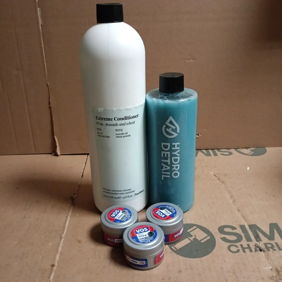 5 X HAIR CARE PRODUCTS TO INCLUDE V05 MATT CLAY, EXTREME CONDITIONER NO 6 1000ML ETC