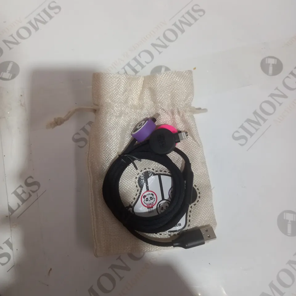 BOX OF APPROXIMATELY 15 3IN1 PANDA CHARGERS 