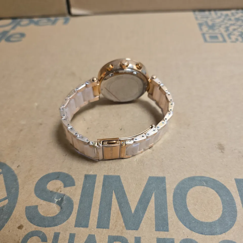 MICHAEL KORS ROSE GOLD-TONE LADIES' WATCH WITH CRYSTAL BEZEL 