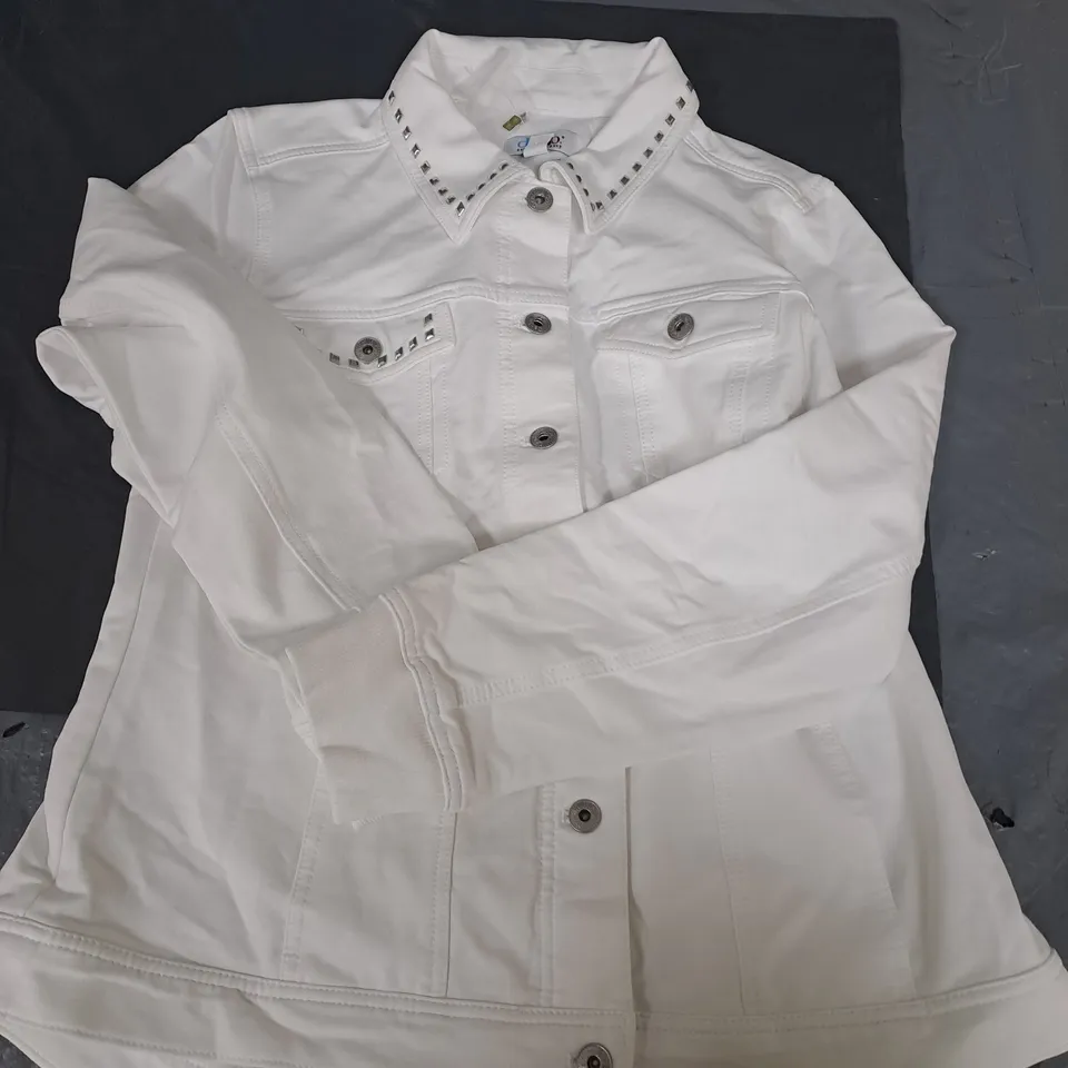 DENIM & CO. LIMITED EDITION STUDDED DENIM JACKET - L